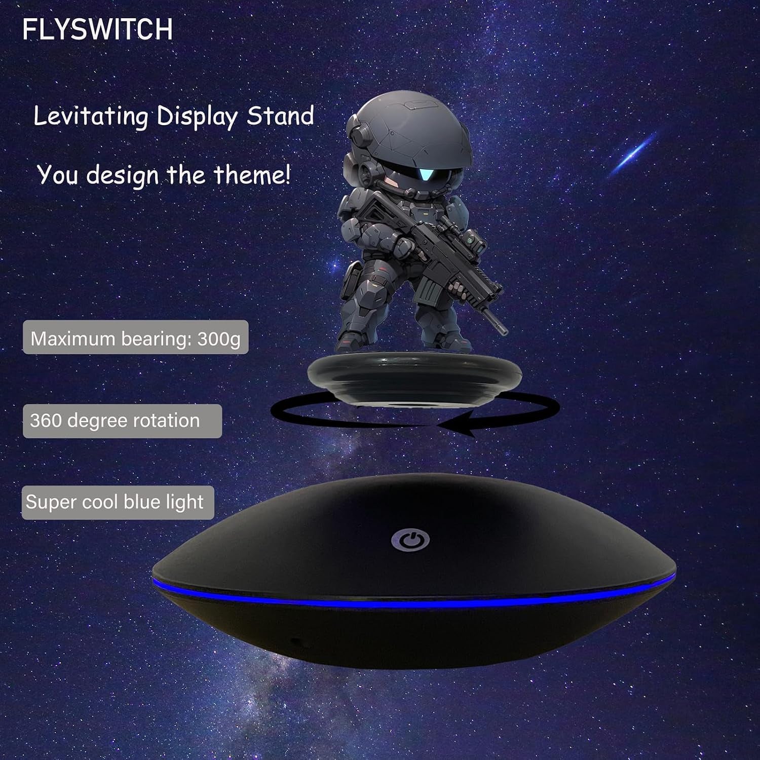 Levitating Display Stand, Floating Display Rack for Toys, Figures, Miniatures Rotation Display Stand