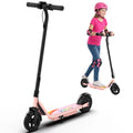 HC01 Electric Scooter for Kids, 250W Kids Electric Scooter Max Speed 9 MPH & 10-15 Miles, Gift for Kid Ages 8 +, Pink