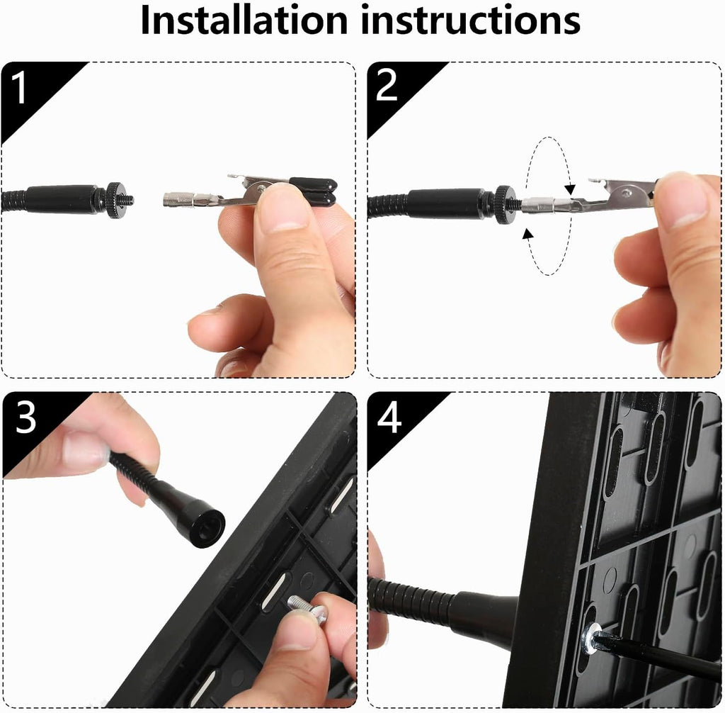 4PCS Heavy Duty Bendable Alligator Clip Sticks with Large Model Painting Stand Base, Model Car Paint Stand Holder,Hobby Model Kit Tools Makes Airbrushing and Spray Painting Easy