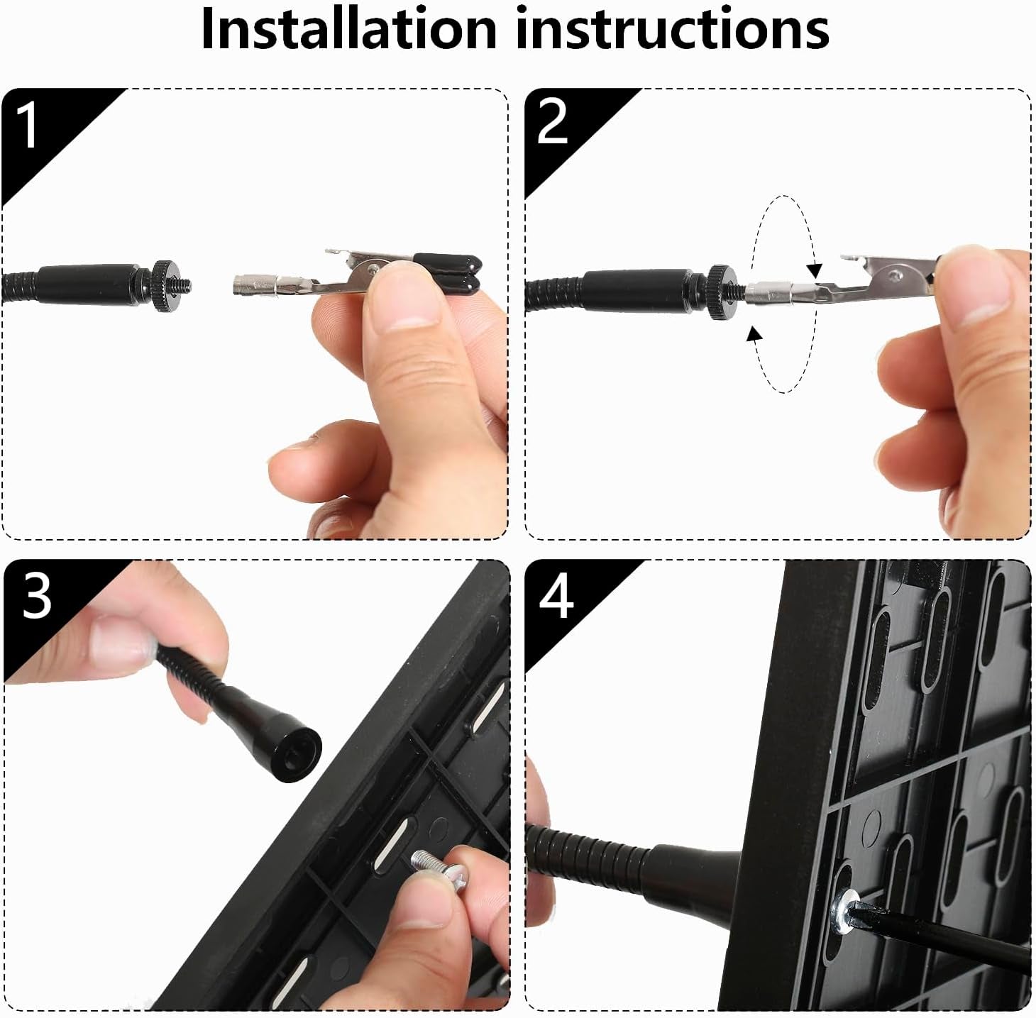 4PCS Heavy Duty Bendable Alligator Clip Sticks with Large Model Painting Stand Base, Model Car Paint Stand Holder,Hobby Model Kit Tools Makes Airbrushing and Spray Painting Easy