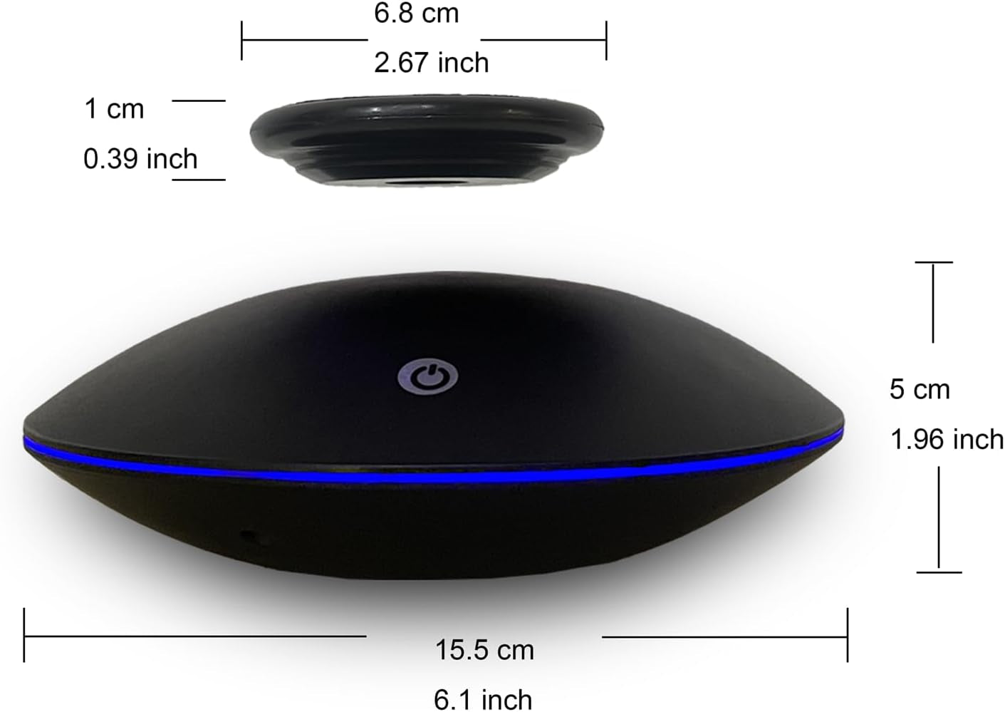 Levitating Display Stand, Floating Display Rack for Toys, Figures, Miniatures Rotation Display Stand
