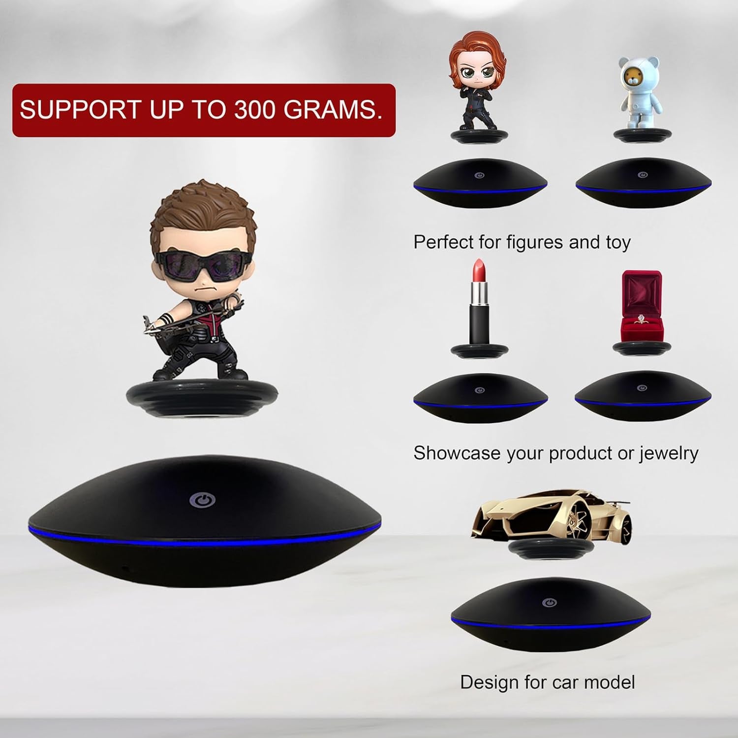 Levitating Display Stand, Floating Display Rack for Toys, Figures, Miniatures Rotation Display Stand