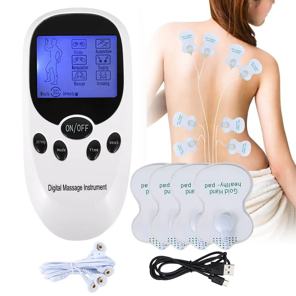 Electrical Massager Tens Machine Unit for Back Pain Therapy Muscle Stimulation
