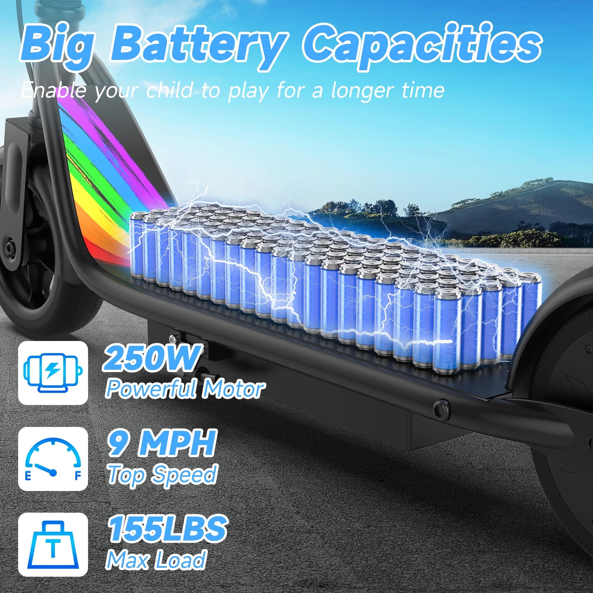 HC01 Electric Scooter for Kids, 250W Kids Electric Scooter Max Speed 9 MPH & 10-15 Miles, Gift for Kid Ages 8 +, Pink